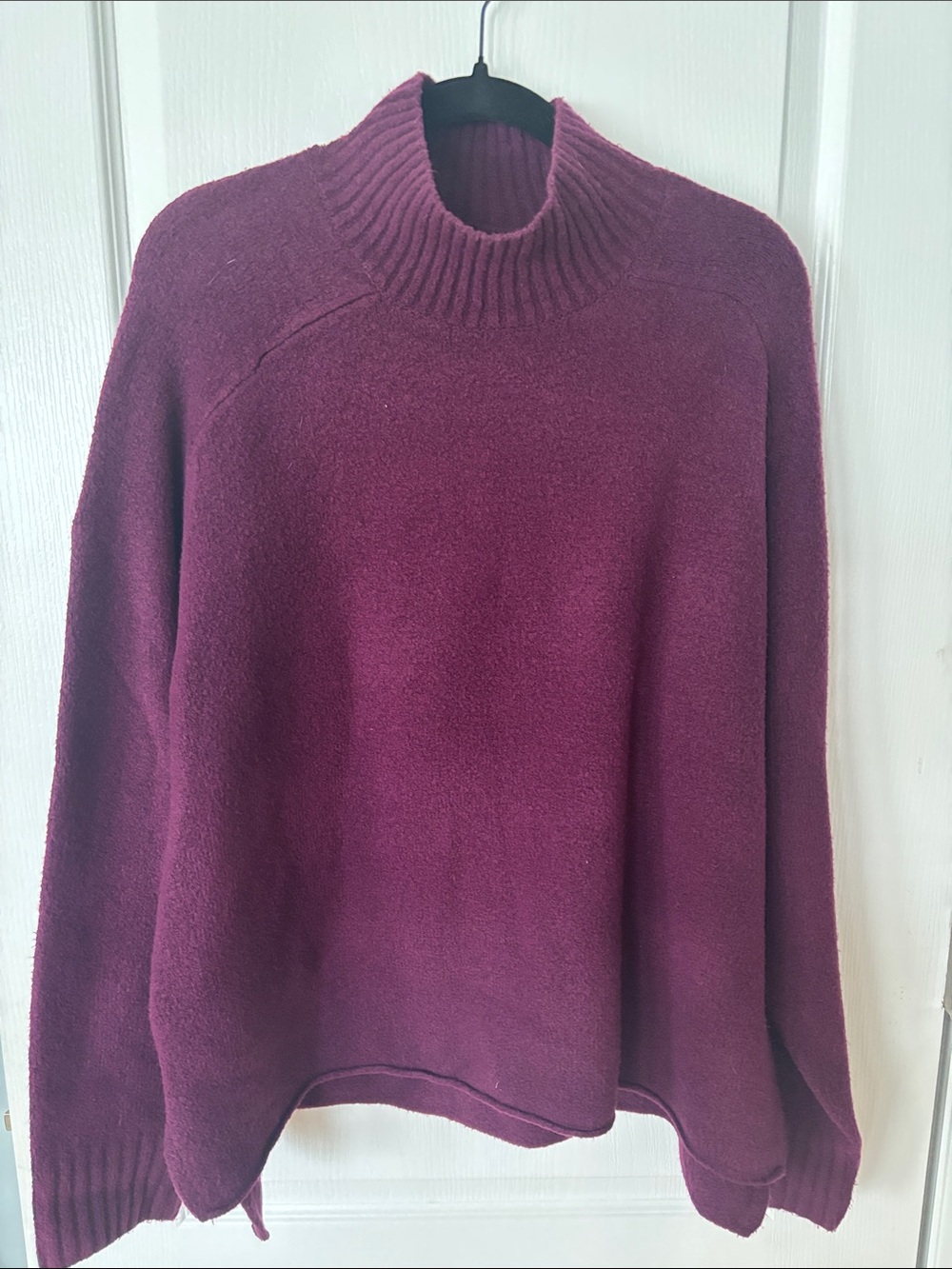 Sonoma Wine Ribbed Cowl Neck Sweater